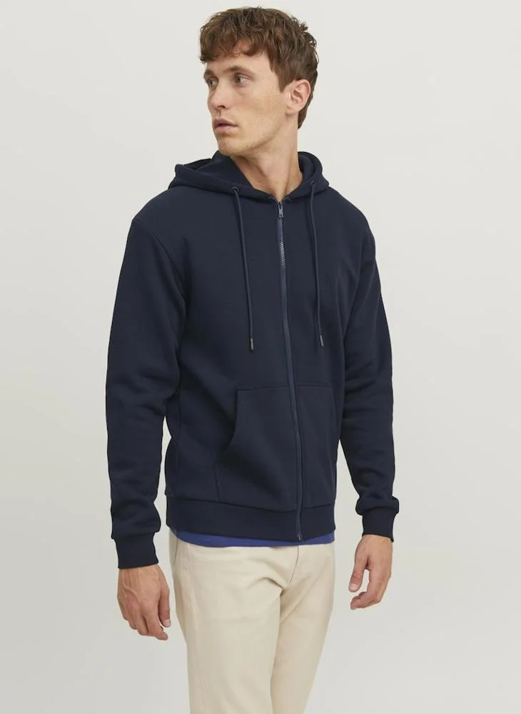 Casual Logo Zip Hoodie